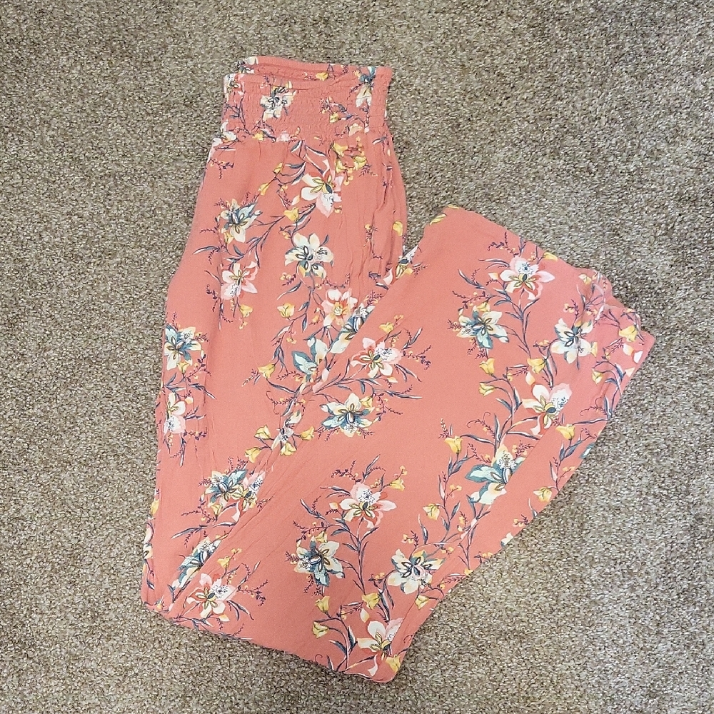 O'Neill Coral and Floral Textured Pants